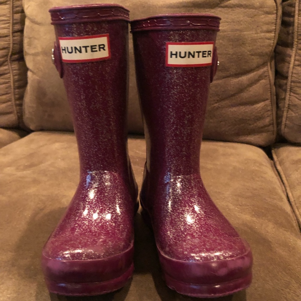 Purple glitter boots